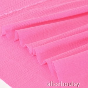 Destock 3m tissu crépon coton doux rose largeur 127cm 