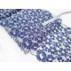 Déstock 5.5m dentelle élastique douce fluide haute couture bleu écrue largeur 24cm