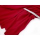 Destock 1.08m tissu crépon coton doux rouge largeur 126cm 