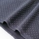 Destock 1.18m tissu velours milleraie coton pois blanc fond gris largeur 143cm