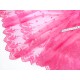 Destock 3 mètres tissu dentelle broderie brodé festonné rose largeur 130cm