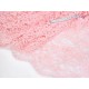 Destock 1.5m tissu dentelle de calais brodé festonné lourd fluide rose largeur 150cm