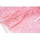 Destock 1.7m tissu dentelle broderie tulle brodé coton doux rose largeur 126cm