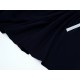Destock 2.1m tissu jersey coton doux lisse noir uni largeur 180cm