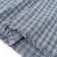 Destock 2.7m tissu velours milleraies doux carreaux tissé teint gris largeur 150cm