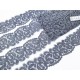 Destock lot 9.8m dentelle guipure fluide haute couture grise largeur 5.1cm