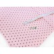 Destock 1m tissu flanelle coton doux petits pois fond rose largeur 106cm petit défaut