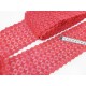 Destock 7.3m dentelle guipure haute couture rose rouge largeur 10cm