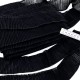 Destock 12.8m galon à volants ruban plissé en mousseline fluide noir largeur 4.3cm