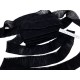 Destock 10.8m galon à volants ruban plissé en mousseline fluide noir largeur 4.3cm