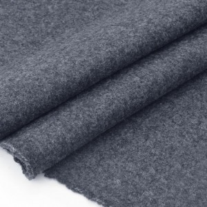 Destock 1.5m tissu laine doux fluide gris chiné largeur 150cm