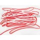 Déstock lot 10.6m passepoil satiné polyester rouge blanc largeur 11mm