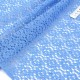 Destock 2.1m tissu dentelle coton doux fleuri bleu largeur 150cm