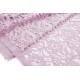 Destock 1.5m tissu dentelle de calais lycra brodé haute couture rose poudré largeur 150cm 