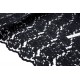 Destock 2m tissu dentelle broderie organza brodé coton haute couture noir largeur 135cm 