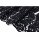 Destock 1.5m tissu dentelle broderie organza brodé coton haute couture noir largeur 135cm 
