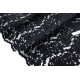 Destock 1.5m tissu dentelle broderie organza brodé coton haute couture noir largeur 135cm 