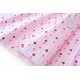 Destock 1.38m tissu flanelle coton doux fleuri rose largeur 164cm 