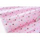 Destock 1.38m tissu flanelle coton doux fleuri rose largeur 164cm 