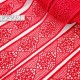 Destock lot 13m dentelle guipure satinée haute couture rouge largeur 4.3cm