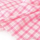 Destock 1.8m tissu coton extra doux carreaux tissé teint rose largeur 150cm 
