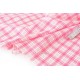 Destock 1.8m tissu coton extra doux carreaux tissé teint rose largeur 150cm 