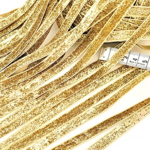 Déstock 18m ruban velours doré brillant largeur 1cm