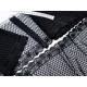 Destock 10.3m dentelle broderie tulle brodé haute couture noire largeur 21.5cm