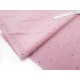 Destock 0.7m tissu velours milleraie coton doux rose pois noir largeur 140cm
