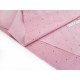 Destock lot 0.74m tissu velours milleraie coton doux rose pois noir largeur 128cm