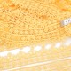 Destock 8.5m dentelle guipure fine douce haute couture jaune largeur 3.7cm