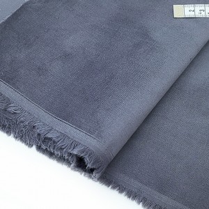 Destock 1.06m tissu velours milleraies coton doux gris largeur 15cm