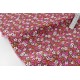 Destock 1.25m tissu popeline coton fleuri rose blanc jaune largeur 150cm 