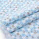Destock 2.5m tissu velours milleraies géométrique fond bleu largeur 110cm 