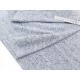 Destock 0.78 m tissu jersey bord-côte coton doux gris chiné grande largeur 178cm 