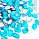 Déstock 228 strass brillant dos plaqué imitation saphir bleu taille 18*13mm