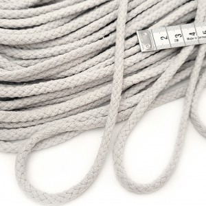 Destock lot 10.8m cordon cordelette tressé coton écru gris diamètre 5mm -  Alice Boulay - Boutique de tissus et mercerie
