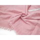 Destock 1.88m tissu coton cotelé extra doux rose poudré largeur 148cm