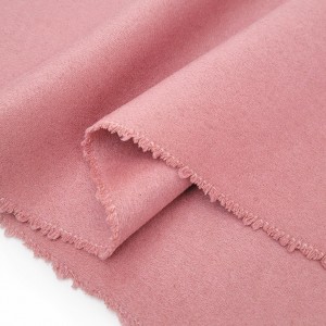 Déstock 1.5m velours laine cachemire double face épais doux fluide rose poudré largeur 155cm