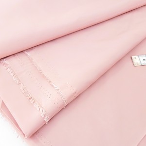 Destock 2.1m tissu doublure satiné polyester rose poudré largeur 153cm 