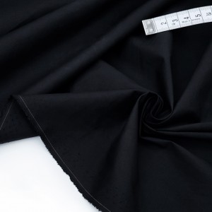 Déstock 1.75m tissu popeline de lin soyeux noir largeur 145cm 