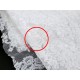 Destock 1.1m tissu dentelle de calais brodé raide blanc largeur 120cm taché