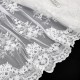 Destock 3.5m tissu dentelle broderie coton tulle brodé douce fluide blanc largeur 135cm 