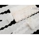 Déstock lot 14.5m dentelle broderie anglaise coton écrue largeur 5cm jaunie tachée