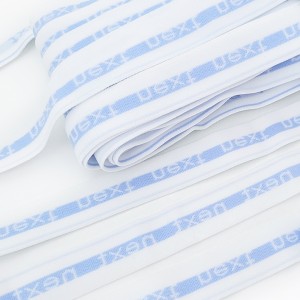 Destock 7.7m ruban élastique plat extra doux spécial lingerie bleu blanc largeur 2cm