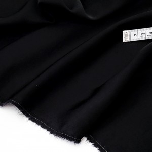 Déstock 3.2m tissu satin duchesse acétate soyeux haute couture noir largeur 147cm 