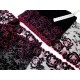 Destock 7.5m dentelle broderie tulle brodé fine haute couture noire rose largeur 19.5cm