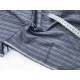 Déstock 2m tissu coton soyeux extra doux rayures tissées gris largeur 148cm 