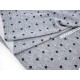 Destock 0.84m tissu matelassé polyester extra doux imprimé fond gris largeur 180cm