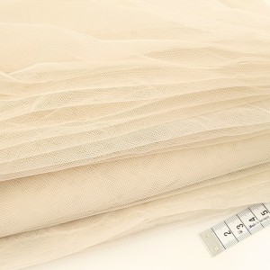 Déstock 3m tissu tulle fin souple beige largeur 168cm